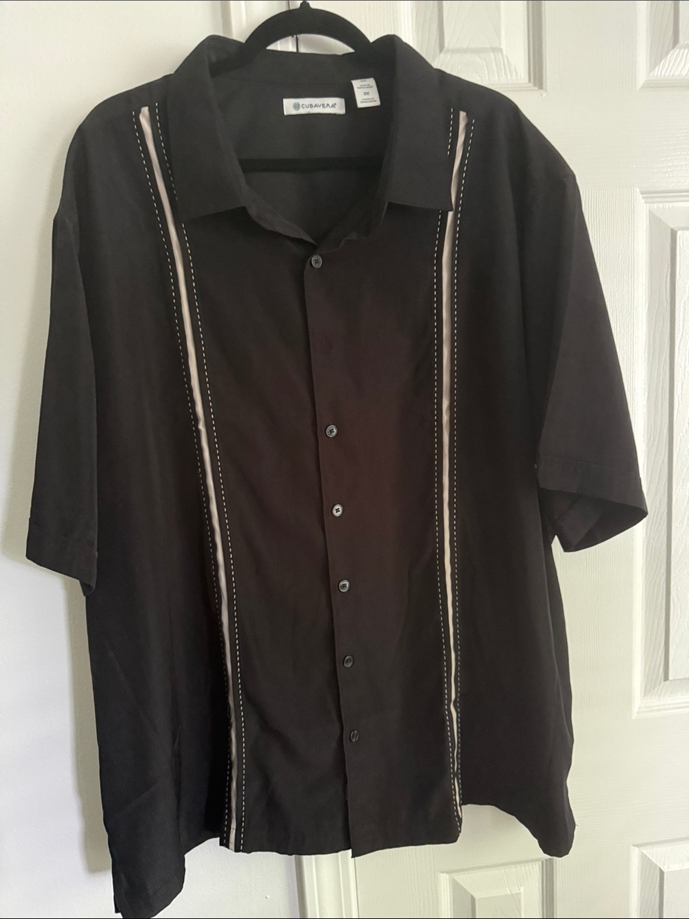 Cubavera Black Short-Sleeve Shirt
